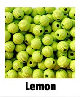 Rillenperlen 10mm lemon